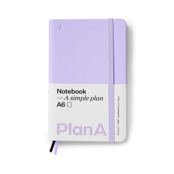 Produktbild: Notizbuch A6 Hardcover Blanko Mauve Purplela