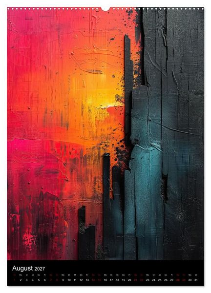 Produktbild: Abstrakte KI-Kunst (Wandkalender 2027 DIN A2 hoch), CALVENDO Monatskalender