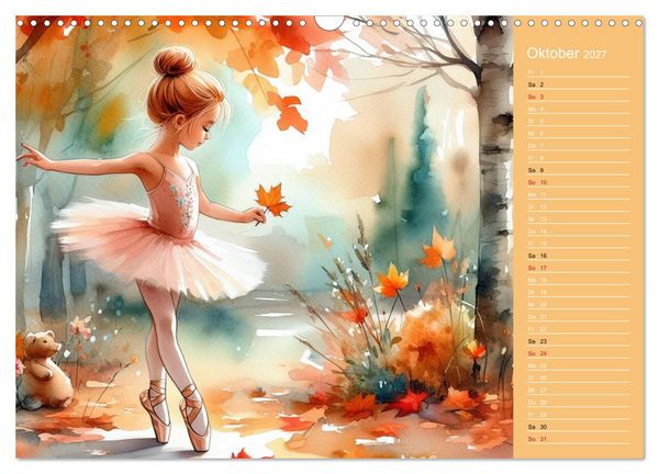 Produktbild: Zauberhafte Ballerina (Wandkalender 2027 DIN A3 quer), CALVENDO Monatskalender