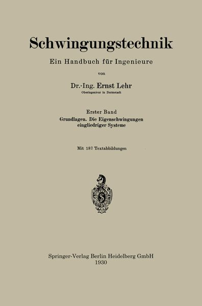 Produktbild: Schwingungstechnik. Ein Handbuch f&uuml;r Ingenieure