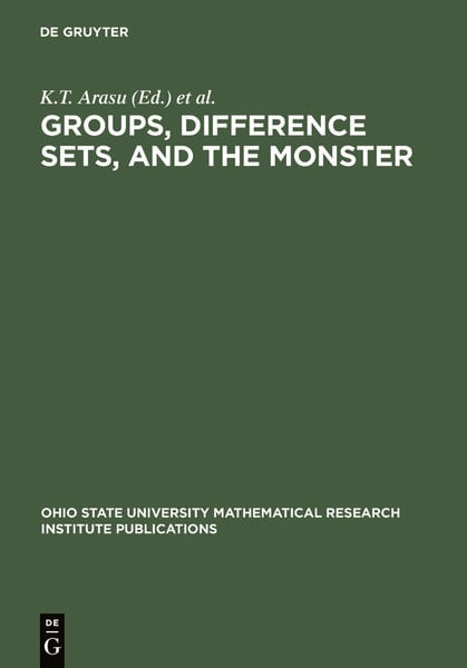 Produktbild: Groups, Difference Sets, and the Monster