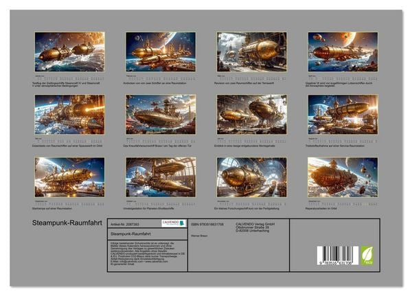 Produktbild: Steampunk-Raumfahrt (Wandkalender 2026 DIN A3 quer), CALVENDO Monatskalender