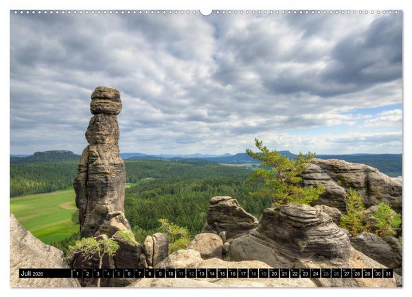 Produktbild: Wundersch&ouml;nes Elbsandsteingebirge (Wandkalender 2026 DIN A2 quer), CALVENDO Monatskalender