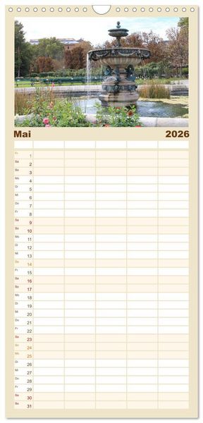 Produktbild: Familienplaner 2026 - Bezauberndes Wien mit 5 Spalten (Wandkalender, 21 x 45 cm) CALVENDO