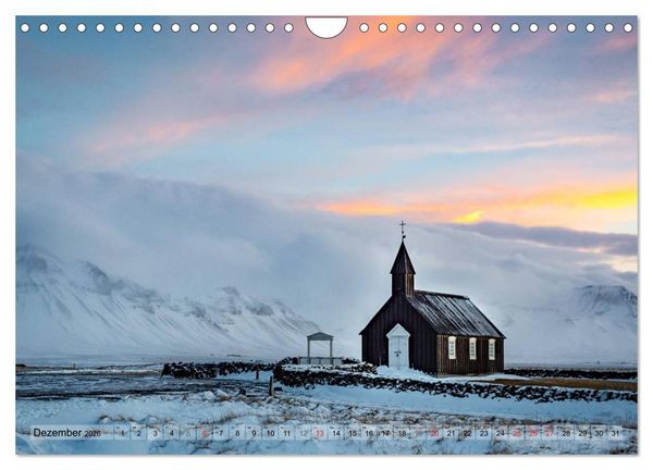 Produktbild: Island im Winter (Wandkalender 2026 DIN A4 quer), CALVENDO Monatskalender