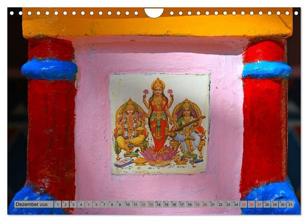 Produktbild: Typisch Indien - Ganesha der Elefantengott (Wandkalender 2026 DIN A4 quer), CALVENDO Monatskalender