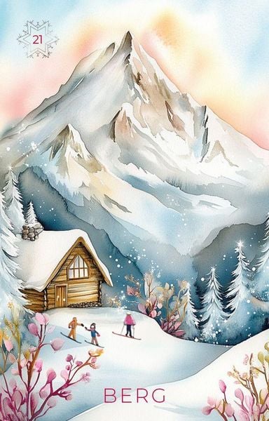 Produktbild: Frosted Dreams Lenormand - 38 farbige Lenormand-Karten und ein 68-seitiges Booklet in Faltschachtel