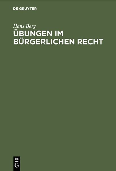 Produktbild: &Uuml;bungen im B&uuml;rgerlichen Recht