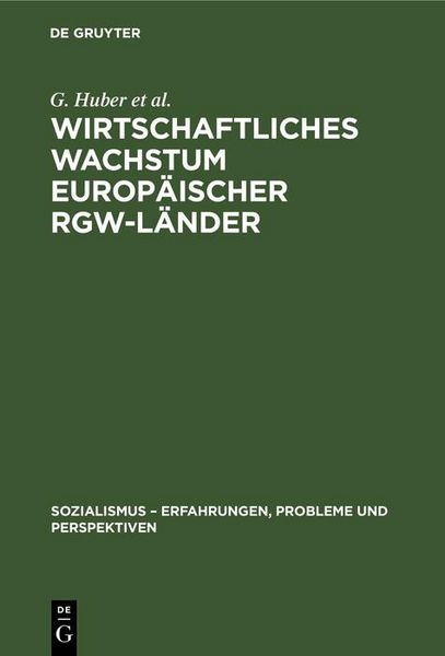 Produktbild: Wirtschaftliches Wachstum europ&auml;ischer RGW-L&auml;nder