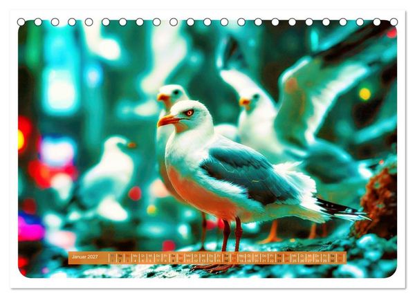 Produktbild: Gierige M&ouml;wen (Tischkalender 2027 DIN A5 quer), CALVENDO Monatskalender