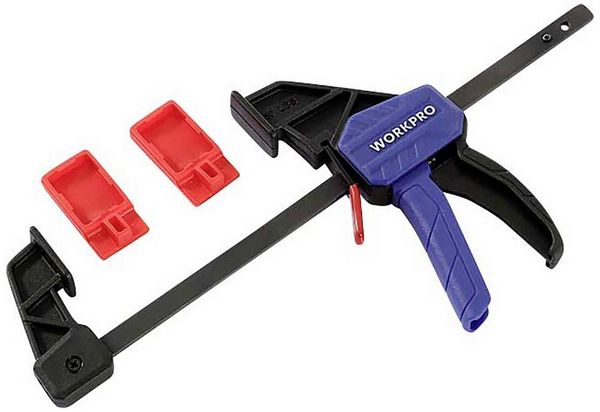 Produktbild: WorkPro WP232034 Einhandzwinge Produktabmessung, L&auml;nge: 100mm