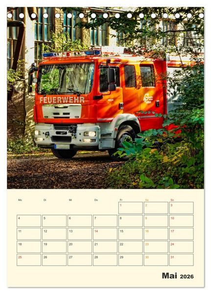 Produktbild: Feuerwehr - im Einsatz weltweit (Tischkalender 2026 DIN A5 hoch), CALVENDO Monatskalender