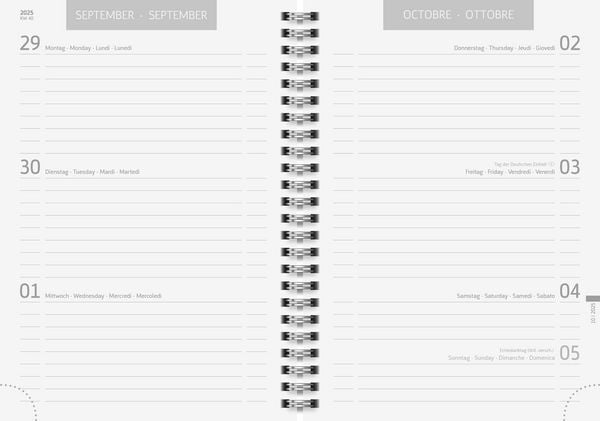 Produktbild: BRUNNEN Schülerkalender (2025/2026) "Monochrome", 2 Seiten = 1 Woche, A5, 208 Seiten, Naturkarton-Umschlag, schwarz