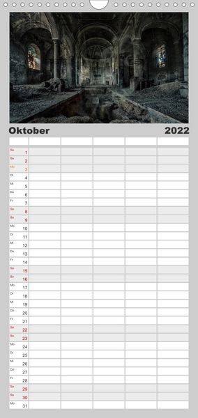 Produktbild: Geheimnisvolle Orte - Lost Places - Familienplaner hoch (Wandkalender 2022 , 21 cm x 45 cm, hoch)