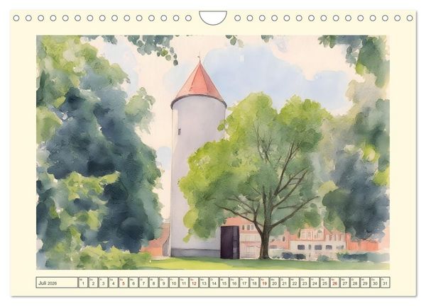 Produktbild: Liebenswerte Stadt M&uuml;nster (Wandkalender 2026 DIN A4 quer), CALVENDO Monatskalender