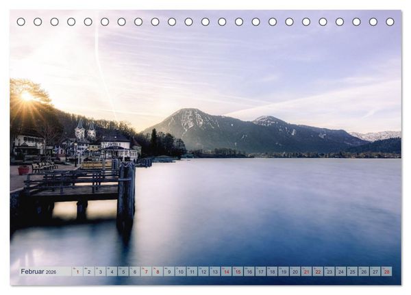 Produktbild: Malerischer Tegernsee (Tischkalender 2026 DIN A5 quer), CALVENDO Monatskalender