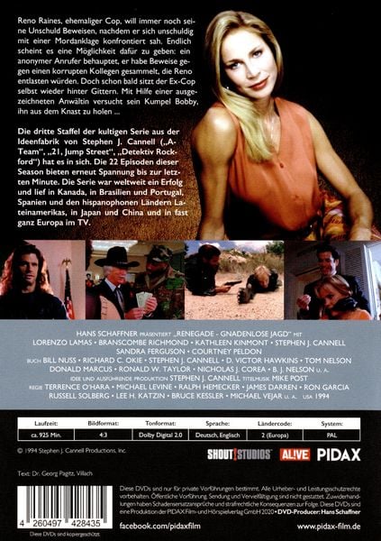 Produktbild: Renegade - Gnadenlose Jagd, Staffel 3 / Weitere 22 Folgen der Kultserie (Pidax Serien-Klassiker) [4 DVDs]