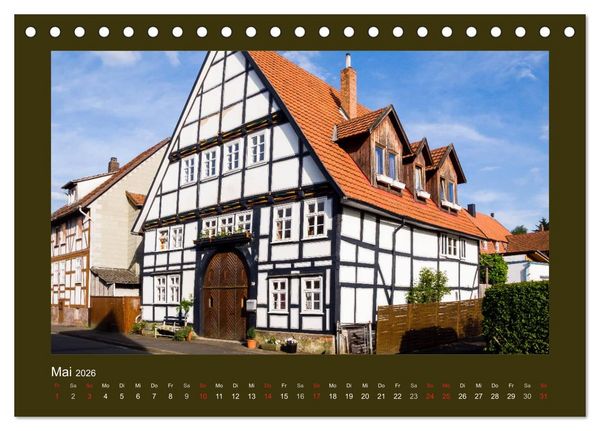 Produktbild: Fachwerk in Nordhessen (Tischkalender 2026 DIN A5 quer), CALVENDO Monatskalender