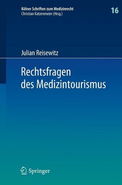 Produktbild: Rechtsfragen des Medizintourismus