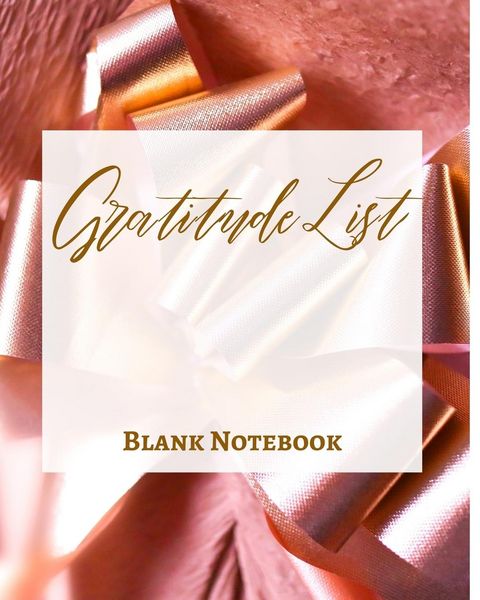 Produktbild: Gratitude List - Blank Notebook - Write It Down - Pastel Rose Pink Gold Abstract Modern Contemporary Unique Luxury Fun
