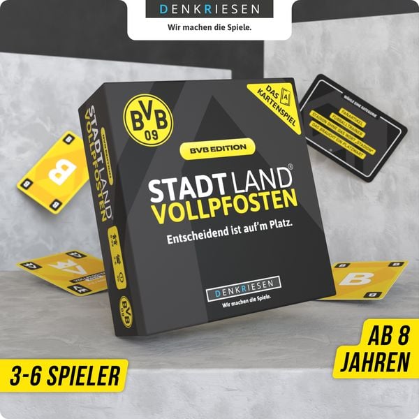 DENKRIESEN - STADT LAND VOLLPFOSTEN® - Das Kartenspiel - BVB EDITION - "Entscheidend ist auf'm Platz."
