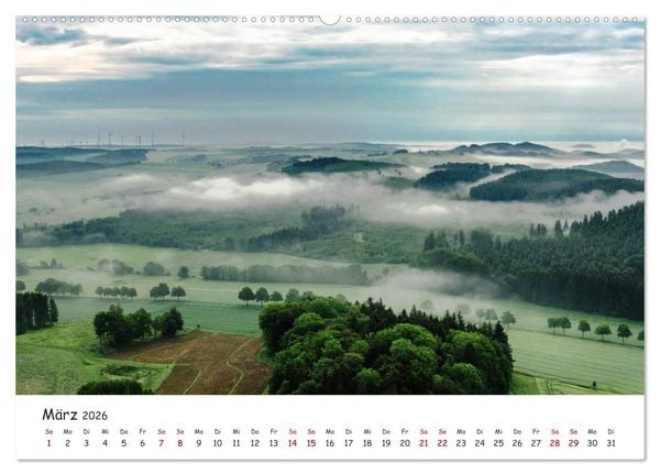 Produktbild: Das Sauerland bei Brilon aus der Vogelperspektive (Wandkalender 2026 DIN A2 quer), CALVENDO Monatskalender