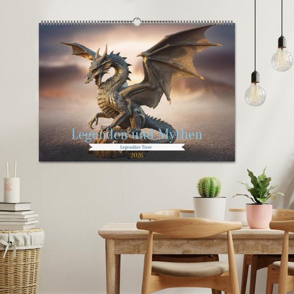 Produktbild: Legenden und Mythen - Legend&auml;re Tiere (Wandkalender 2026 DIN A2 quer), CALVENDO Monatskalender