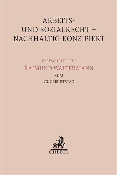 Produktbild: Arbeits- und Sozialrecht - nachhaltig konzipiert