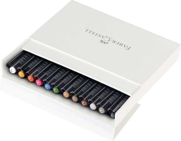 Produktbild: Faber-Castell Tuschestifte Pitt Artist Pens, Calligraphy Studio, 12er Atelierbox