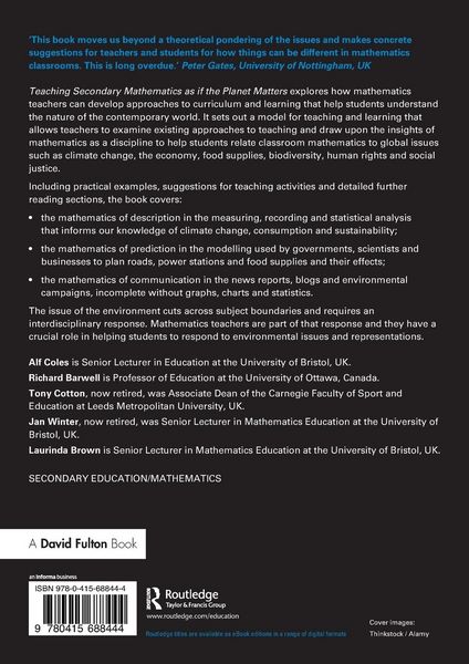 Produktbild: Teaching Secondary Mathematics as if the Planet Matters