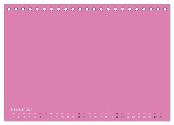 Produktbild: Bastelkalender - Pink (Tischkalender 2027 DIN A5 quer), CALVENDO Monatskalender