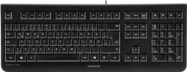 CHERRY KC1000 - Ultraflat USB-Keyboard/Tastatur, kabelgebunden, schwarz