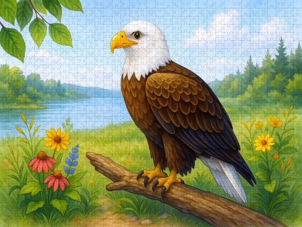Produktbild: CALVENDO Puzzle Wei&szlig;kopfseeadler | 1000 Teile Lege-Gr&ouml;&szlig;e 64x48cm Foto-Puzzle f&uuml;r gl&uuml;ckliche Stunden