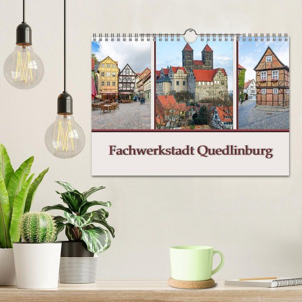 Produktbild: Fachwerkstadt Quedlinburg (Wandkalender 2026 DIN A4 quer), CALVENDO Monatskalender