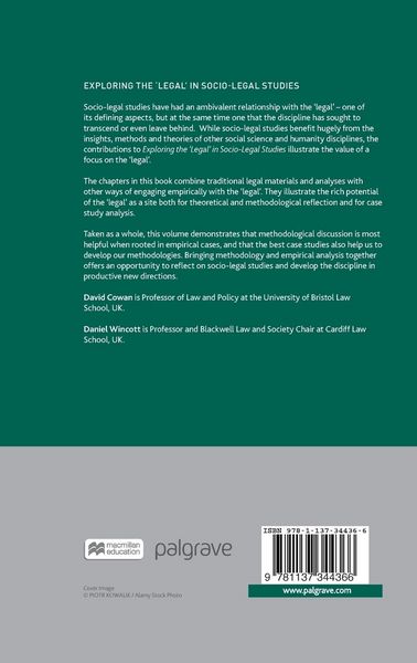 Produktbild: Exploring the 'Legal' in Socio-Legal Studies
