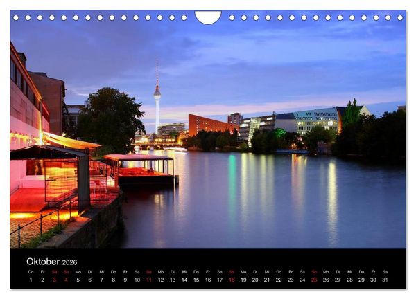 Produktbild: BERLIN ZUR BLAUEN STUNDE (Wandkalender 2026 DIN A4 quer), CALVENDO Monatskalender