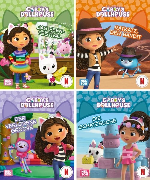 Produktbild: Nelson Mini-B&uuml;cher: 4er Gabby's Dollhouse 5-8