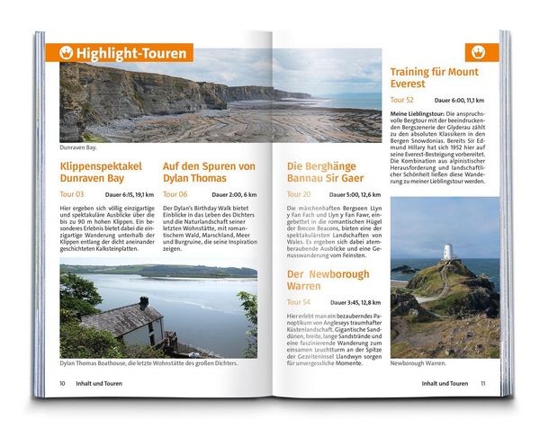 Produktbild: KOMPASS Wanderf&uuml;hrer Wales, 60 Touren mit Extra-Tourenkarte