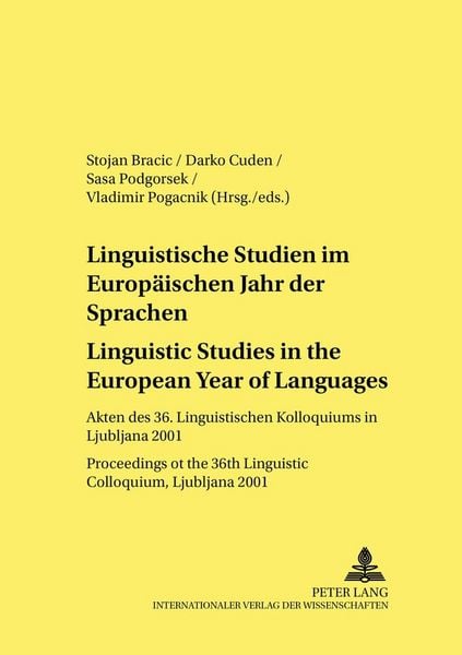 Produktbild: Linguistische Studien im Europ&auml;ischen Jahr der Sprachen / Linguistic Studies in the European Year of Languages