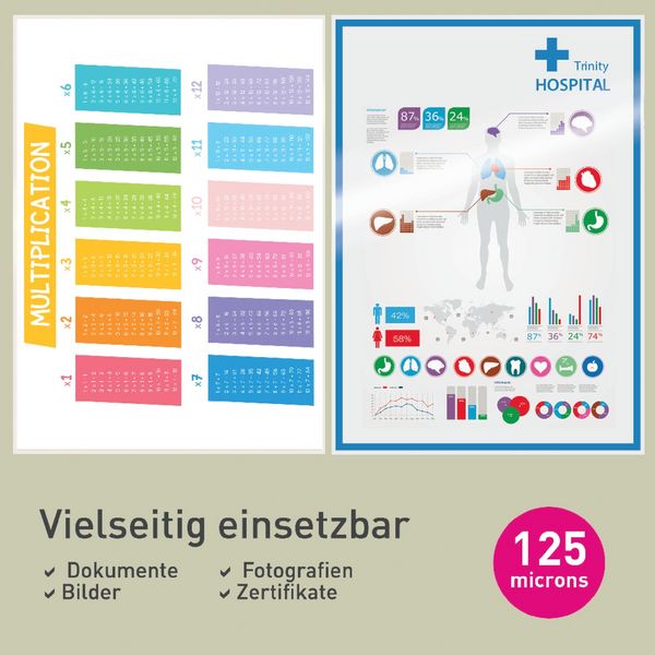 Produktbild: LEITZ Laminierfolien glasklar 125&micro; transparent DIN A4 25 St&uuml;ck