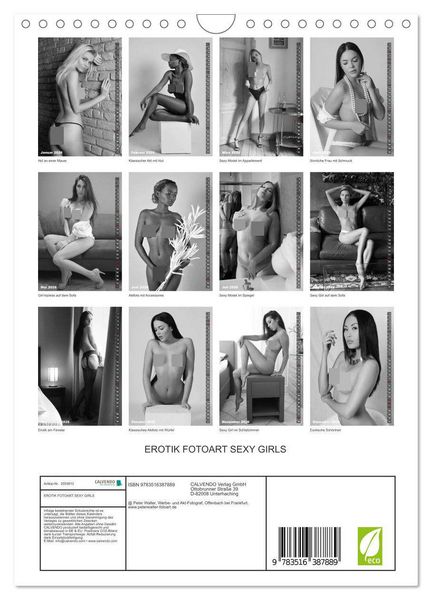Produktbild: EROTIK FOTOART SEXY GIRLS (Wandkalender 2026 DIN A4 hoch), CALVENDO Monatskalender