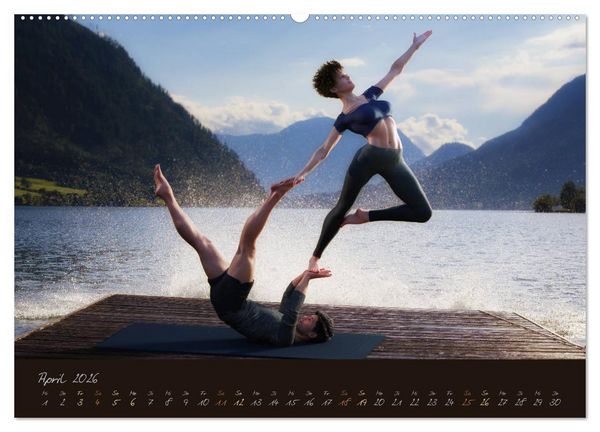 Produktbild: YogaPaare (hochwertiger Premium Wandkalender 2026 DIN A2 quer), Kunstdruck in Hochglanz