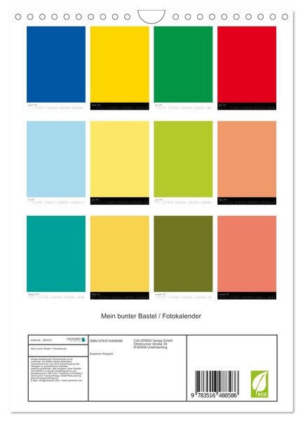 Produktbild: Mein bunter Bastel / Fotokalender (Wandkalender 2026 DIN A4 hoch), CALVENDO Monatskalender
