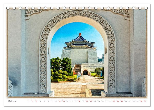 Produktbild: Taipeh, Hauptstadt von Taiwan (Tischkalender 2026 DIN A5 quer), CALVENDO Monatskalender