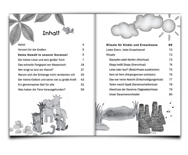 Produktbild: Keine Gewalt in unserer Savanne! Gewaltfreie Kommunikation f&uuml;r Kinder in einer liebevollen Bildergeschichte mit kreativen Ritualen f&uuml;r Familie, Kita und Schule