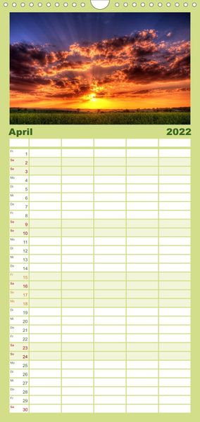 Produktbild: Harz Landschaften - Familienplaner hoch (Wandkalender 2022 , 21 cm x 45 cm, hoch)