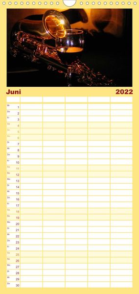 Produktbild: Familienplaner Saxophon - sch&ouml;n und sexy (Wandkalender 2022 , 21 cm x 45 cm, hoch)