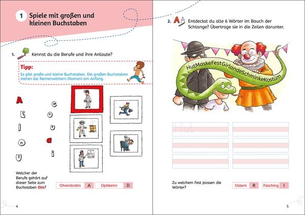 Produktbild: Lesel&ouml;wen Lernhilfen - Rechtschreib-Spiele - 1. Klasse