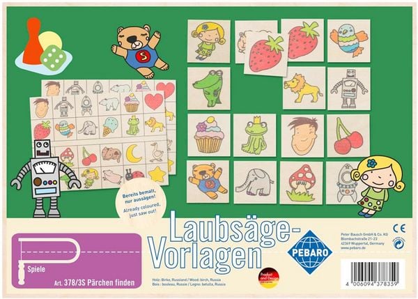 Produktbild: PEBARO 378/3S - Laubs&auml;gevorlage P&auml;rchen finden, 2 Platten, Gr&ouml;&szlig;e DIN A4