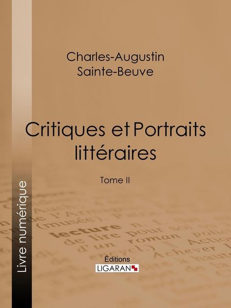 Produktbild: Critiques et Portraits litt&eacute;raires
